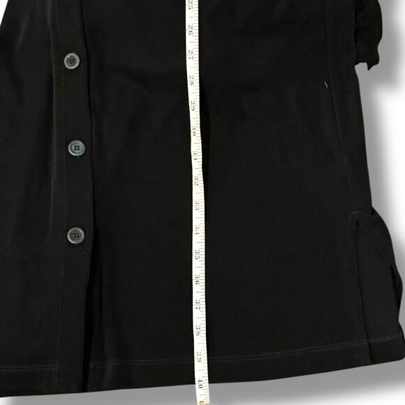 Chico's Travelers Dress Women's Size 2 (Large) Black Button Up Knee Length - Picture 5 of 5